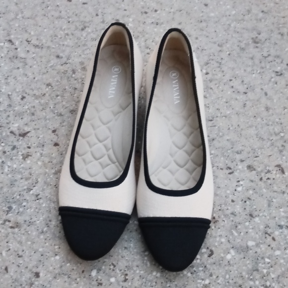 NEW Vivaia Julie Pro Women's Knit Block Heel Almond Toe Shoes Size 9.5 - Picture 2 of 8